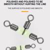 Lure Line Connector Solid Ring Fishing Tackle Luminous Beads Fishing Swivel Fishing Connector