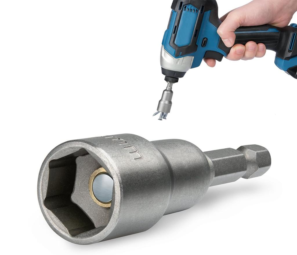 Set of 14 Socket Bits for Impact Socket Hex Socket Bits Drivers, Adapter, 6-19mm, 6.35mm Adapter, Shank,