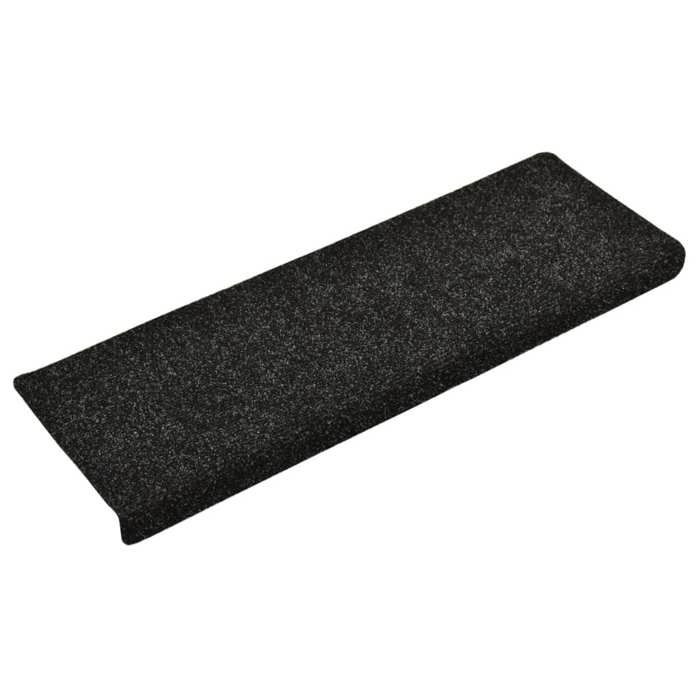 Stair Treads - vidaXL - Black - 65x21x4 Cm - Non-slip - Washable