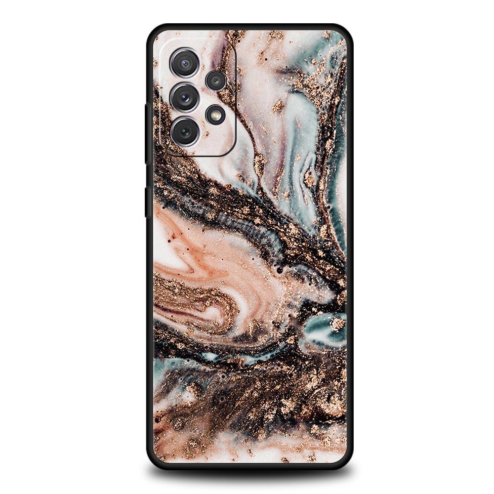 Vintage Marble Phone Case for Samsung Galaxy A55 A35 A17 A07 A15 A13 A25 A51 A71 A72 A73 A32 A52 A52S A41 5G Soft TPU Shell Bags