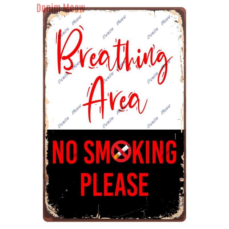 Vintage No Smoking Metal Plaque Free Wifi Tin Sign Public Bar Smoking Area Outdoor Decor Wall Decor WY