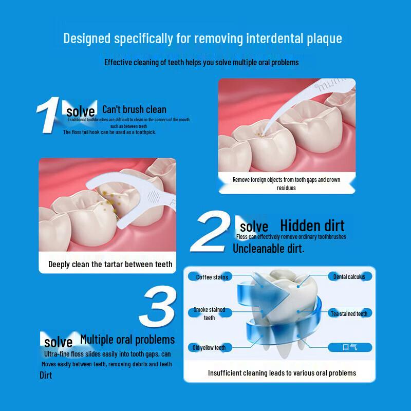 FAWNMUM High-Fine Disposable Dental Floss Picks, 1000 Count