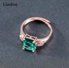 Lindon Classic Copper Alloy Zircon Ring Ladies Jewelry Wedding Promise Party Gift