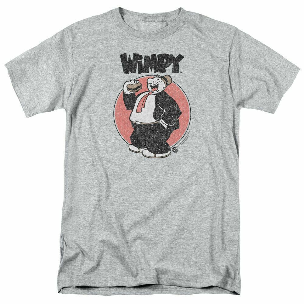 

26 Popeye Wimpy T Shirt Mens Licensed Sailor Man IDW Comic Tee Sport Gray Unisex T-Shirt XXXL