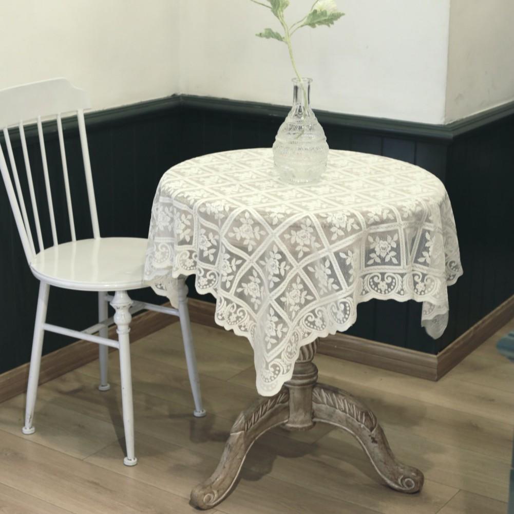 Spitzen-Tischdecke im Vintage-Stil Dekoration für Teeparty Tischdecke Durchbrochene Stickerei Textil Tischabdeckungen für Partys Hochzeiten Esstischabdeckung