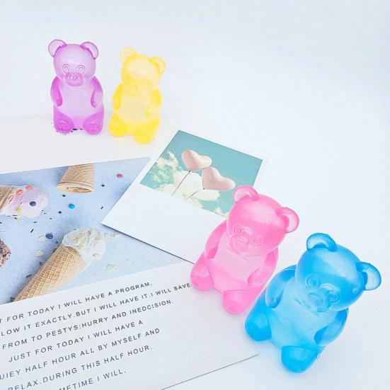 Clear Bear Squeeze Stress Relief Toy Anxiety Bear Stress Glitter Sugar Ball Sensory