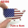1 Stück Aluminium Auto Styling Auto USA Aufkleber 3D Amerikanische Flagge Abzeichen Emblem Decal Dekoration