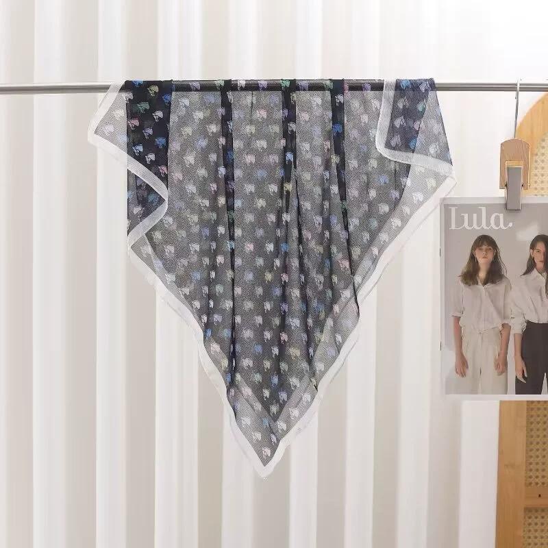70Cm Square Headkerchief Women Korean Summer Neck Tie Scarf Imation Silk Foulard Hijabs