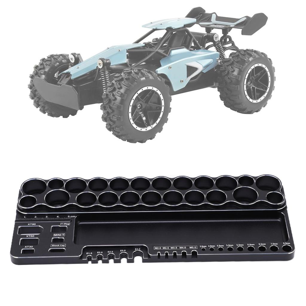 RC Tools Storage Rack Aluminum Alloy RC Screwdriver Scissors Tools Kit with Fixing Holes