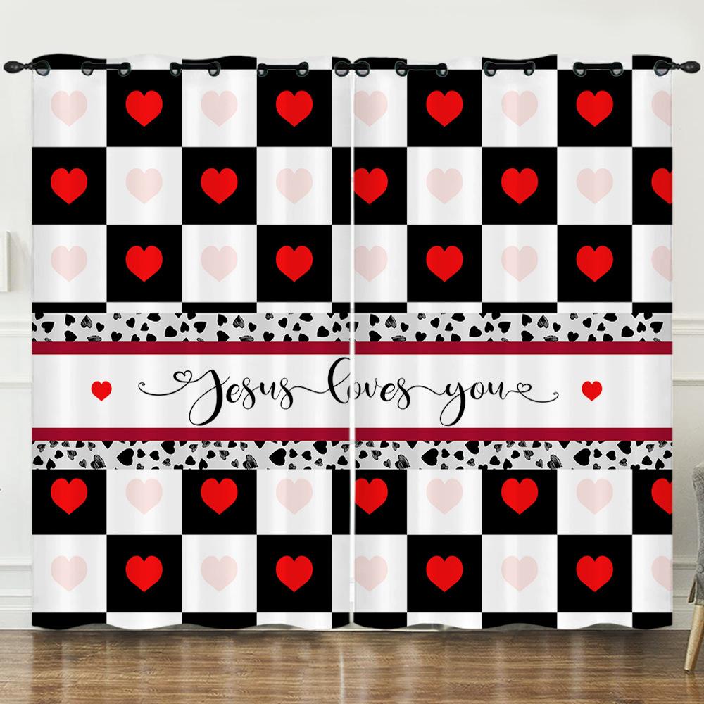 Curtain Ethnic Style 3D Digital Printing Blackout Curtain Punching