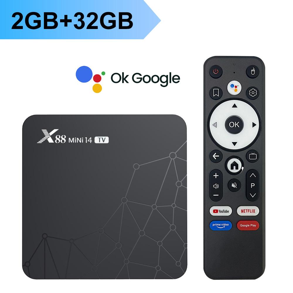 

X88 MiNi 14 TV Box Android14 Rockchip RK3518 2 ГБ 16 ГБ 32 ГБ Поддержка 4K HDR Wifi 6 BT5.0 Set Top Box 2G32G
