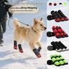 Waterproof Anti-Slip Dog Snow Boots, Reflective Shoes for Large Dogs, Hiking Boots, Soft Breathable Paw Protectors for Pets