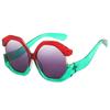 European and American Fashion Cat Eye Oversized Sunscreen Sunshade Sunglasses Women's Personality Color Matching Street Sunglasses Women's Senior