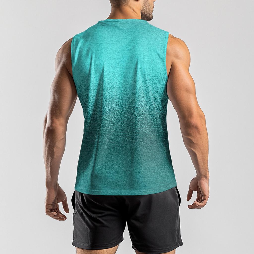 Ärmelloses Herren-Sport-Casual-Weste mit Farbverlauf-Print