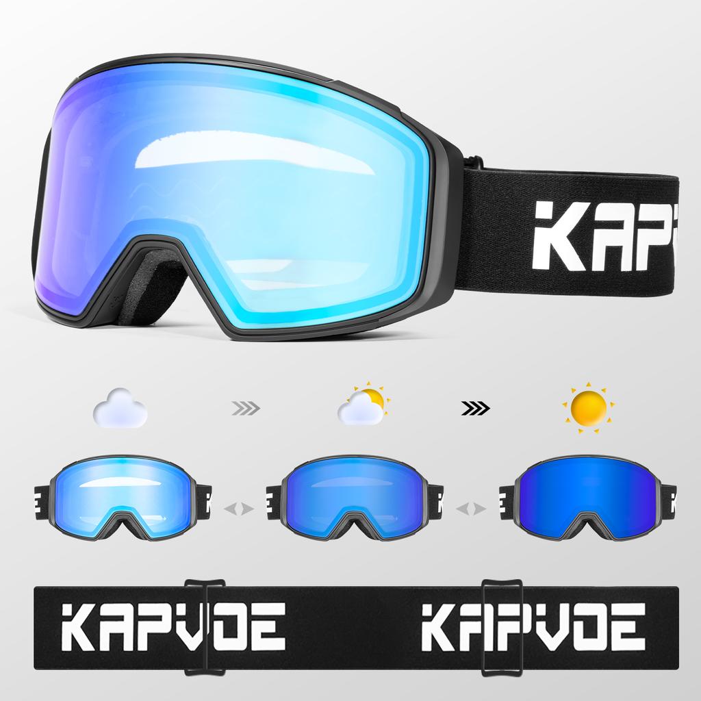 Photochromic UV400 Protection Ski Goggles Sports Mask for Men Women Winter Anti-Fog Snowboarding Goggle Skiing Glasses