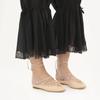 European and American Niche Light Luxury Retro Back Hollow Cross Tie Round Toe Fashion Roman Sandals Women's Ballet Shoes