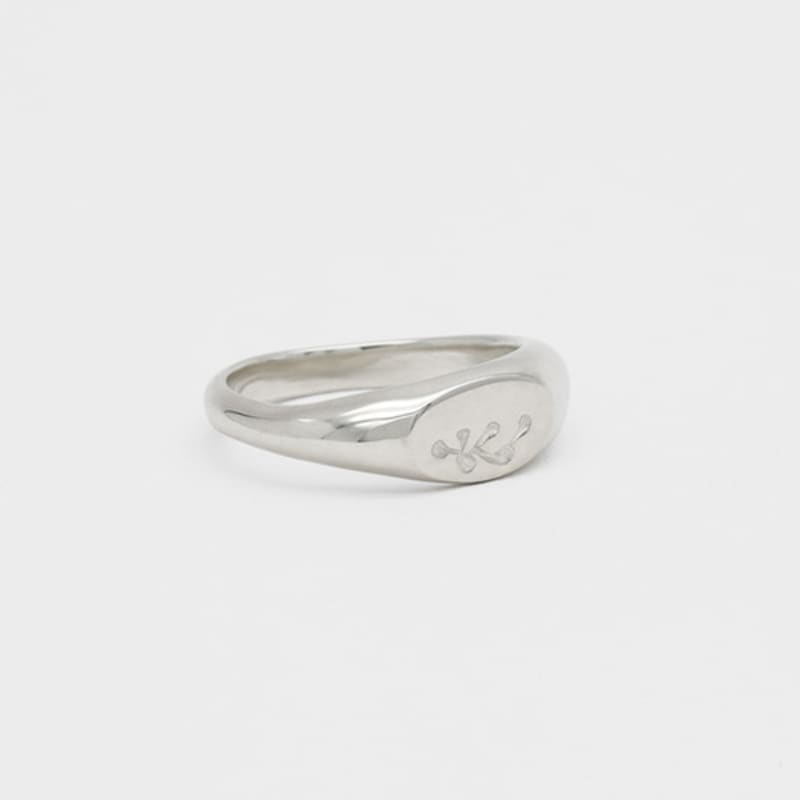 BOLDIERE Leaf stamp ring_ R21[Silver]