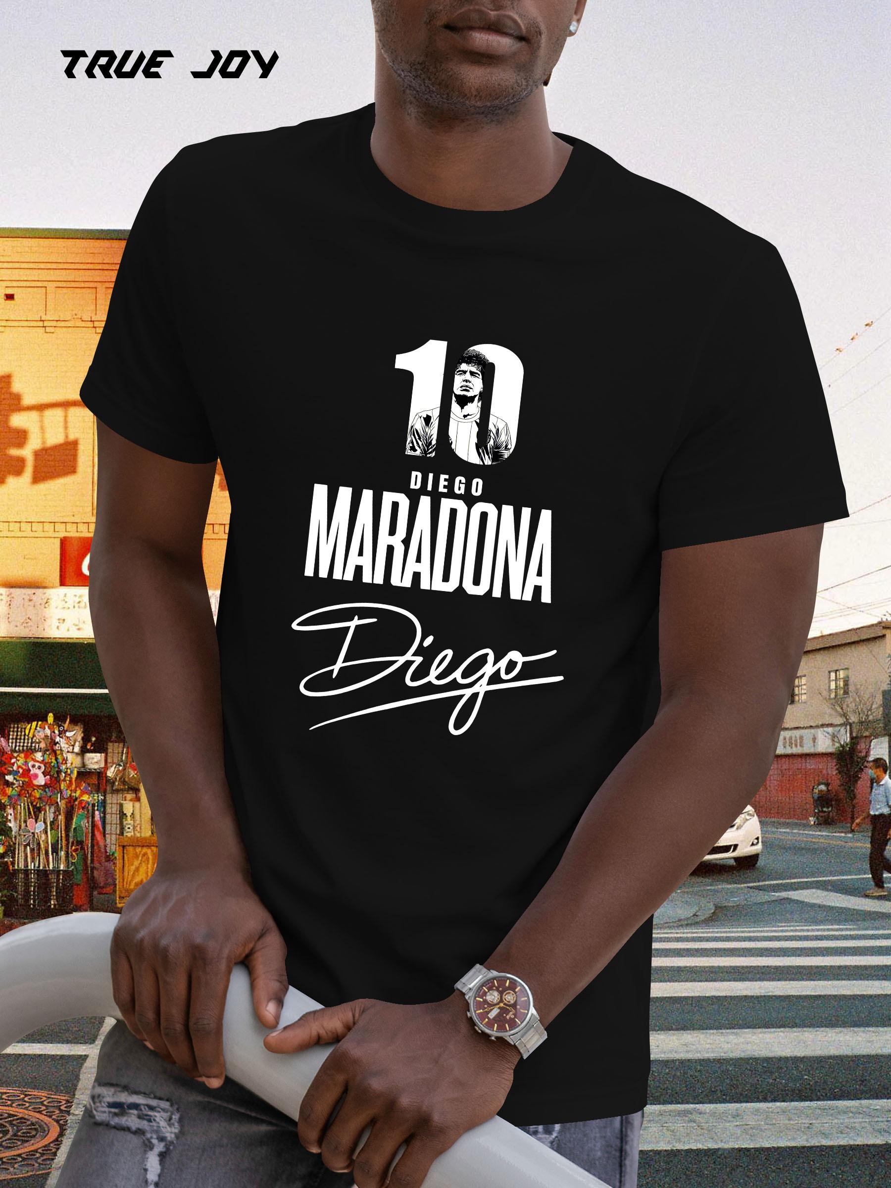 Casual Short Sleeve T-shirt - Number 10 English Pattern Printed XXXL