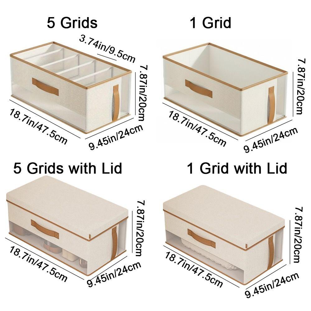 Non-Woven Fabric 5 Grids Handbag Storage Box Large Capacity Purse Storage Organizer Closet
