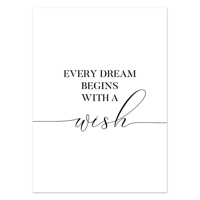 

Современный черно-белый одуванчик с цитатами, настенное искусство, холст, картина, плакат, печать, изображение для интерьера, украшения гостиной 21x30cm No Frame