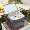 Auslaufsichere Picknicktasche mit großem Fassungsvermögen, 3-lagigem Isoliersystem, verstellbaren Gurten, Lebensmittel-Organizer-Tragetasche