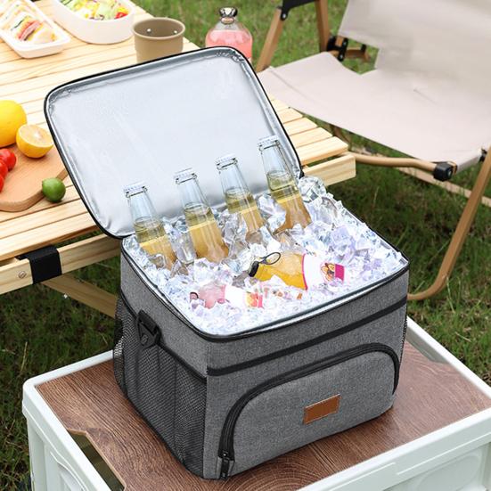 Auslaufsichere Picknicktasche mit großem Fassungsvermögen, 3-lagigem Isoliersystem, verstellbaren Gurten, Lebensmittel-Organizer-Tragetasche