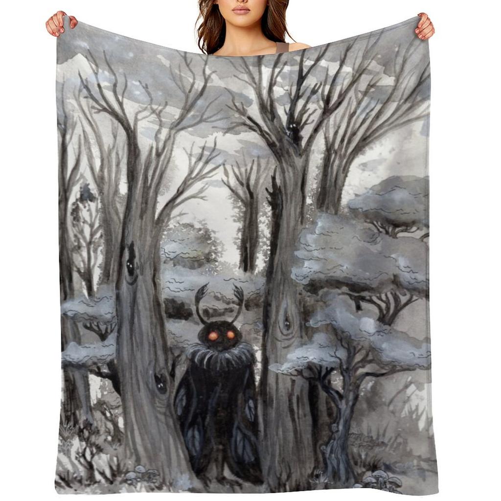 Shy Mothman Throw Blanket Vintage christmas gifts Blankets For Bed Tourist Blankets