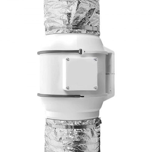 VEVOR Dryer Vent Hose, 203.2MM Insulated Flexible Duct 7.62M Long with 2 Duct Clamps