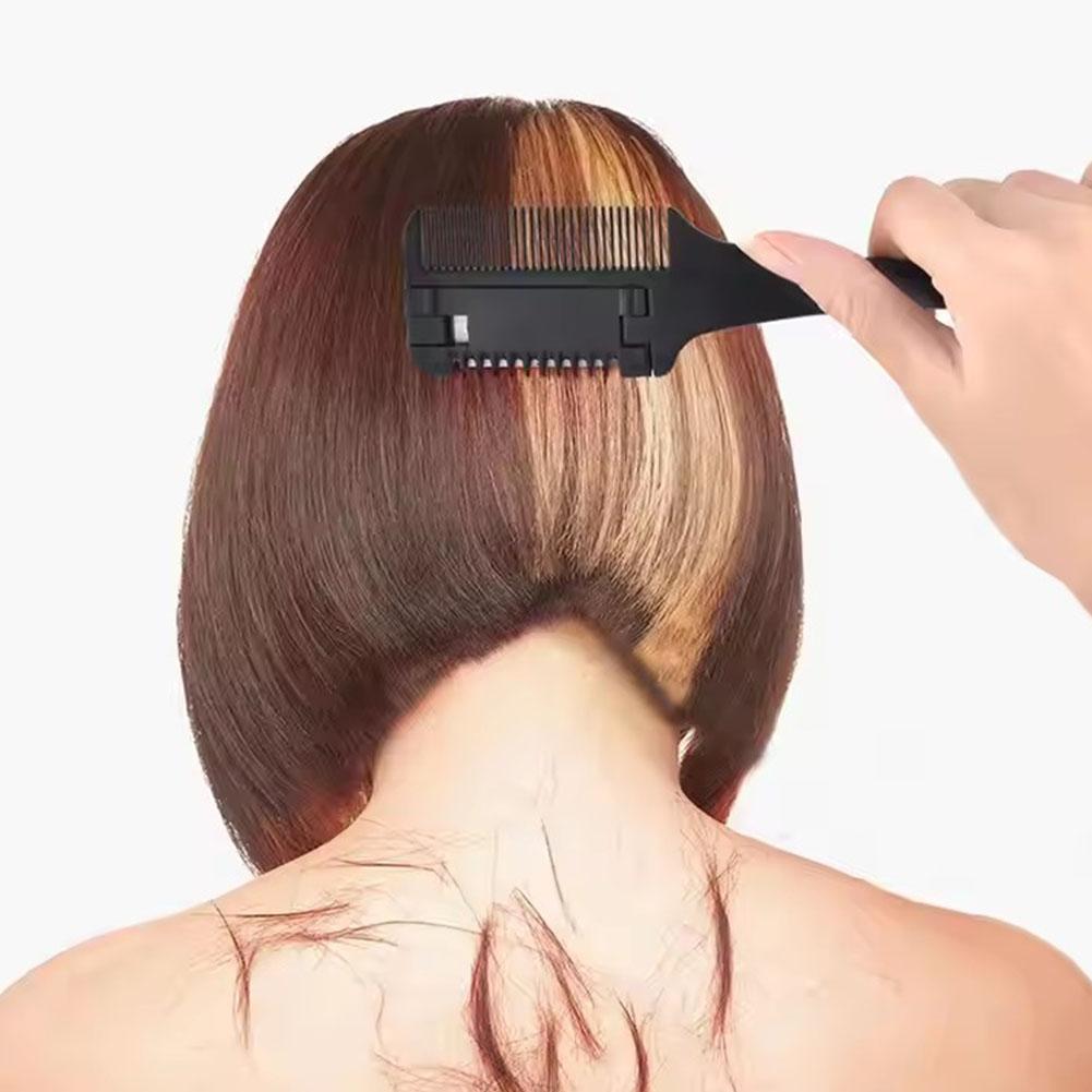 Hair Cutting Comb Shaving Hair Brushes with Razor Blades Hair Trimmer Cutting Thinning Tools Barbershop Hair Salon Styling Tools