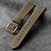 Klasický plátěný ručně laminovaný kožený řemínek s bronzovou sponou, 20MM 21MM 22MM Hodí se k bronzovému náramku hodinek Měkký tenký pánský řemínek