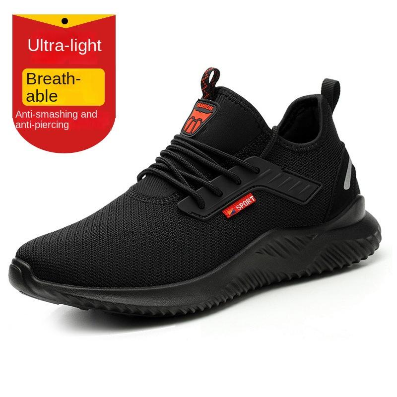 Labor Insurance Shoes for Men, Summer Breathable Work Shoes, Anti-smashing and Anti-piercing, Steel Bag Head Safety Shoes