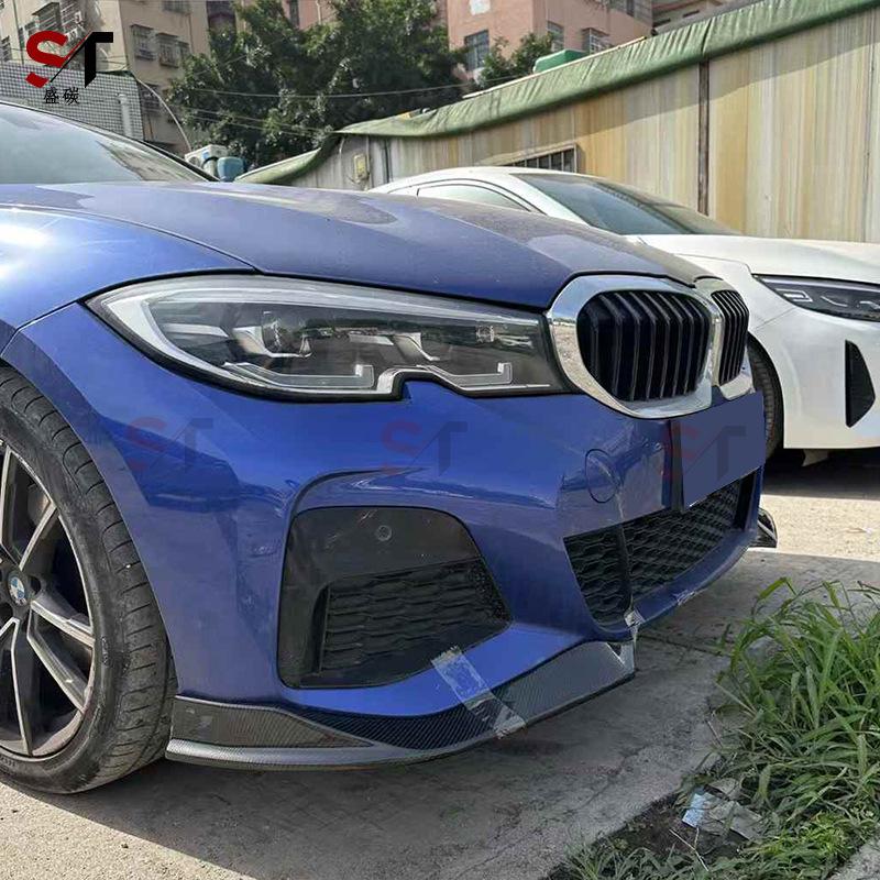 Kohlefaser AC-Stil Eckenschutz für 2019-2021 BMW 3er G20/G28 Frontstoßstange Chin Modifikation