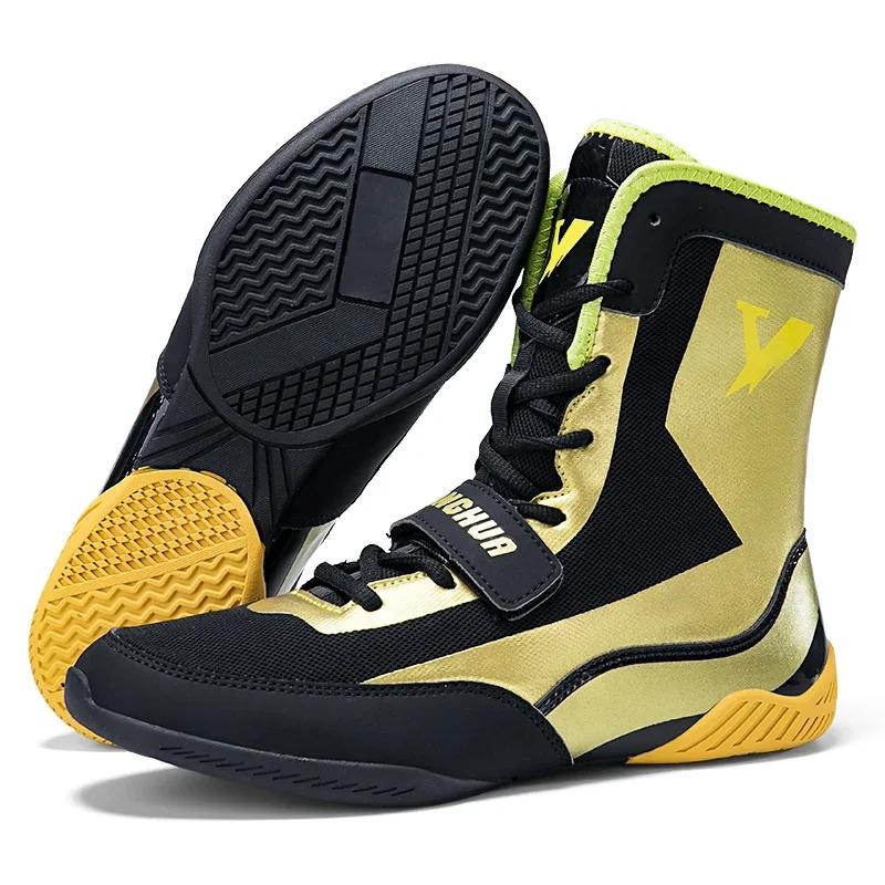 Men Boxing Shoes High-top Comfortable Fighting Sneakers Training Classic Women Casual Original High Ankle Combat Boxing Boots