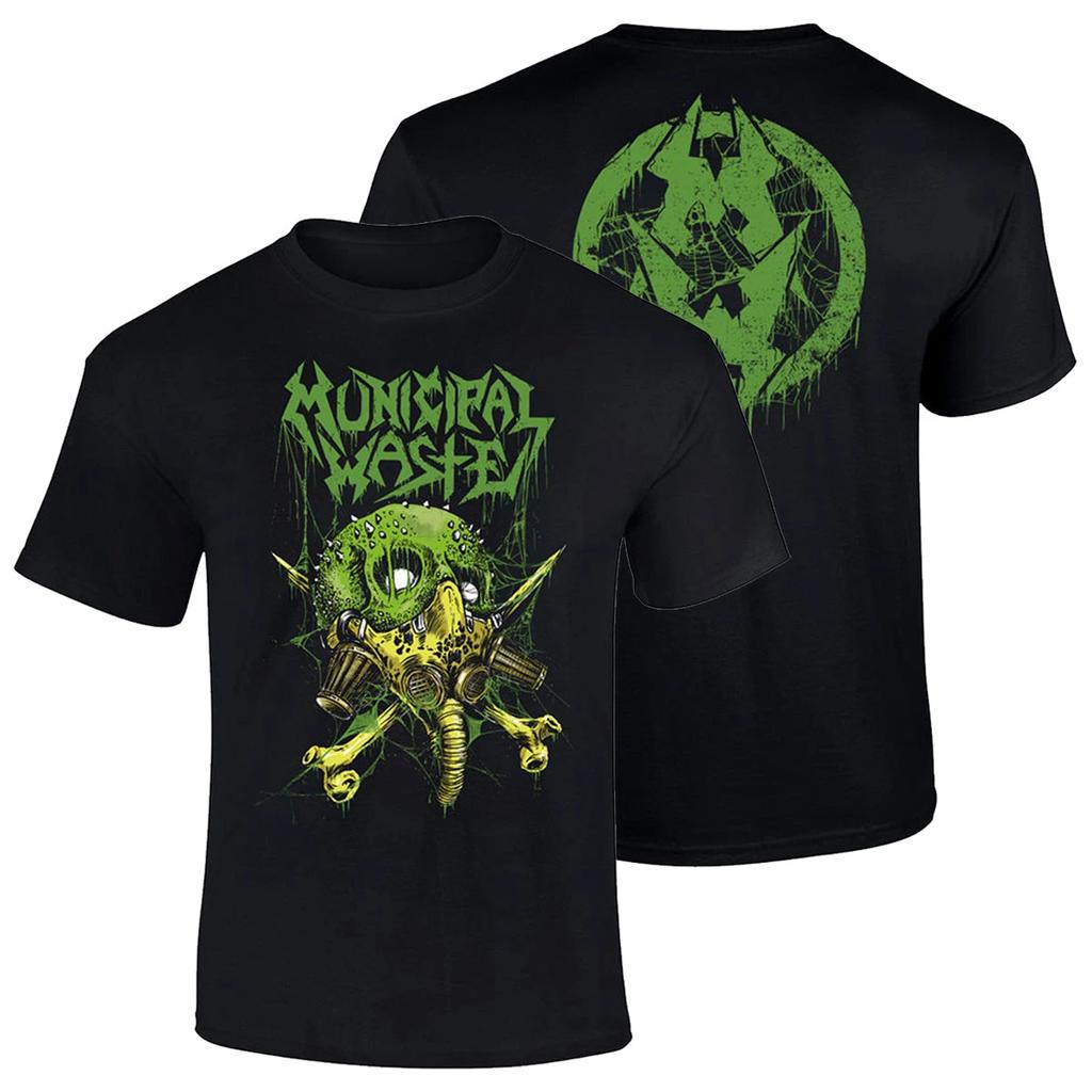 Municipal Waste Thrash Band Grafik Baumwoll-T-Shirt Herren Damen Kurzarm Print T-Shirt Baumwoll-Tops Mode Marke Sommer-Tee