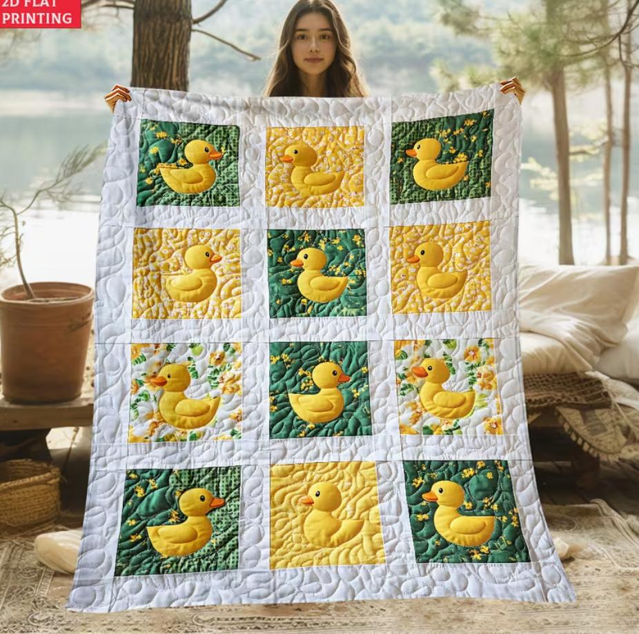 

A Colorful Teddy Bear Floral Blanket in A 2D Flat Design, Perfect for Lightweight Home Decor. Ideal for Use on Sofa Beds 130x150cm
