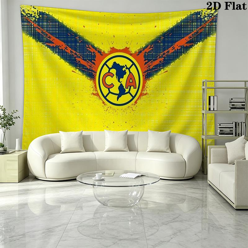 Club America Wall Tapestry Aesthetic Wall Hanging Printed Fabric Blanket Decorative Tapestries for Bedroom Living Room Home Decor