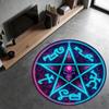 Alchemy Pentagram Demon Trap Pattern Round Rug, Non-slip Floor Mat for Living Room, Bedroom, Bathroom, Holiday Home Decoration