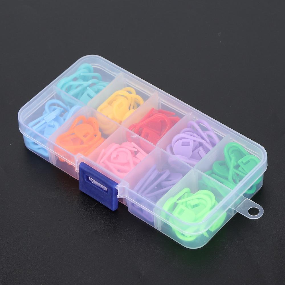 300pcs Assorted Color Knitting Stitch Markers Plastic Stitch Counter Clips  For Crochet