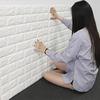 Adhesive Wallpaper Sticker 3D Decoration for Bedroom DIY Waterproof Wall Stickers 70*77cm Brick Pattern Sheet Paper Home Room