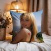 s-Sabrina Carpenters Singer Cushion Cover Premium Comfort Reversible Pillow Cove -Two In One Design for Any Room & Car Interior