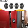 4X Carbon Fiber Door Lock Covers Protection for 14-18 Chevy Silverado/GMC Sierra