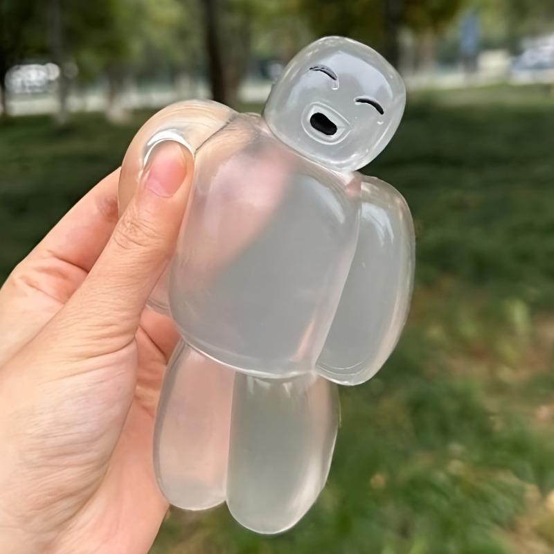 Squishy Transparenter Jelly Roboter Klebriges Spielzeug Lustig Superweich Langsamer Rückprall Wassersinn Quetschspielzeug Kawaii Stressabbauendes Geschenk
