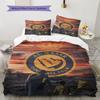 Biancheria da letto con motivo Al-Nassr FC, Set piumone Copripiumino Federa Regalo di Compleanno per la Casa(1 * copripiumino + 2 * federa, senza nucleo)