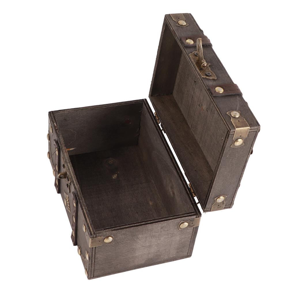 Jewelry Box for Women Girls Vintage Style Environmental Wooden Jewelry Box with Combination Lock