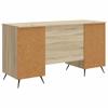 Desk Sonoma Oak Finish 142.5 x 50 x 75 cm Particleboard