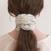 Halden Stripe Daily Logo Pendant Scrunchie (H024_whitegrey)