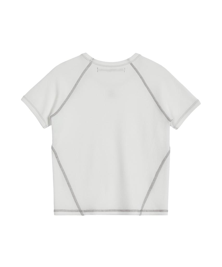 REST&RECREATION Waffle Raglan T-Shirt - White