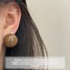 Bright Blue-green Spherical Earrings - A Unique and Fresh Ear Accessory
