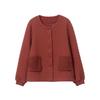 Women's Petite Loose Casual Round Neck Jacket for Middle-Aged & Elderly - Spring 2025
