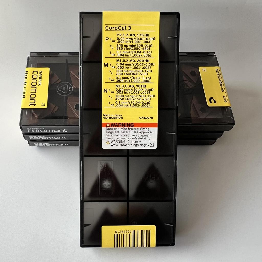 SANDVIK / N123T3-0080-RS 1125 / Original Swedish hard alloy blade 10 Pcs